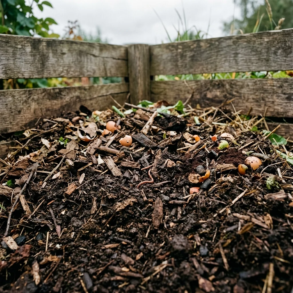 Donkere compost als organische bodemverbeteraar