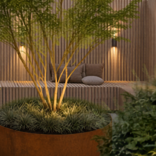 Patiotuin met sfeer