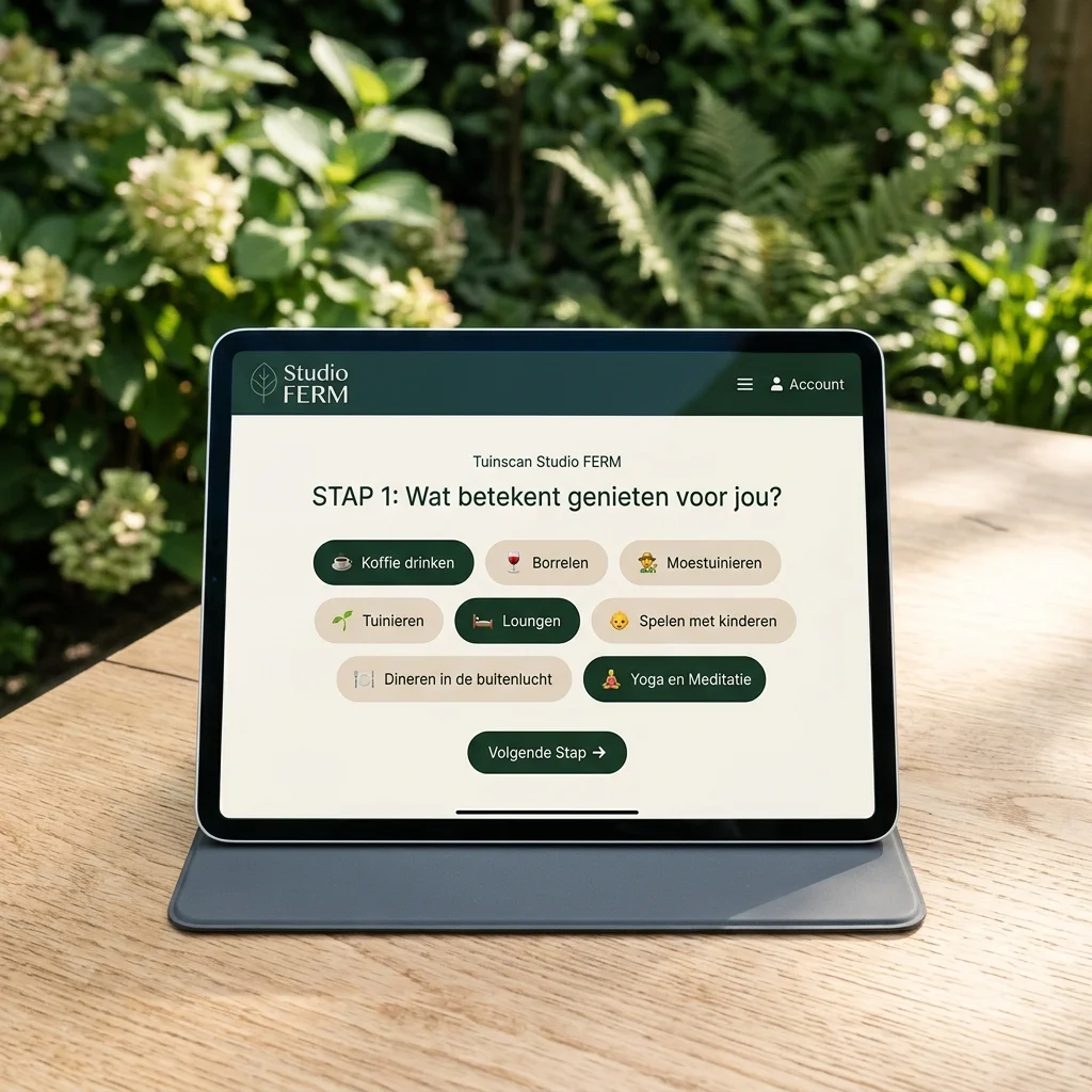 Gratis tuinscan met tablet